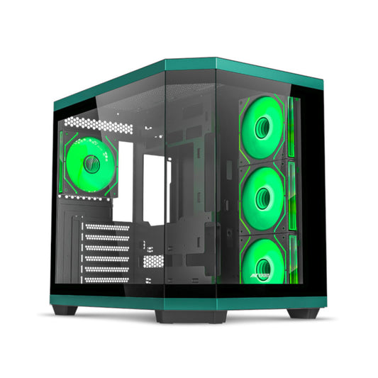Ant Esports Crystal X11 ARGB (ATX) Mid Tower Gaming Cabinet - Green