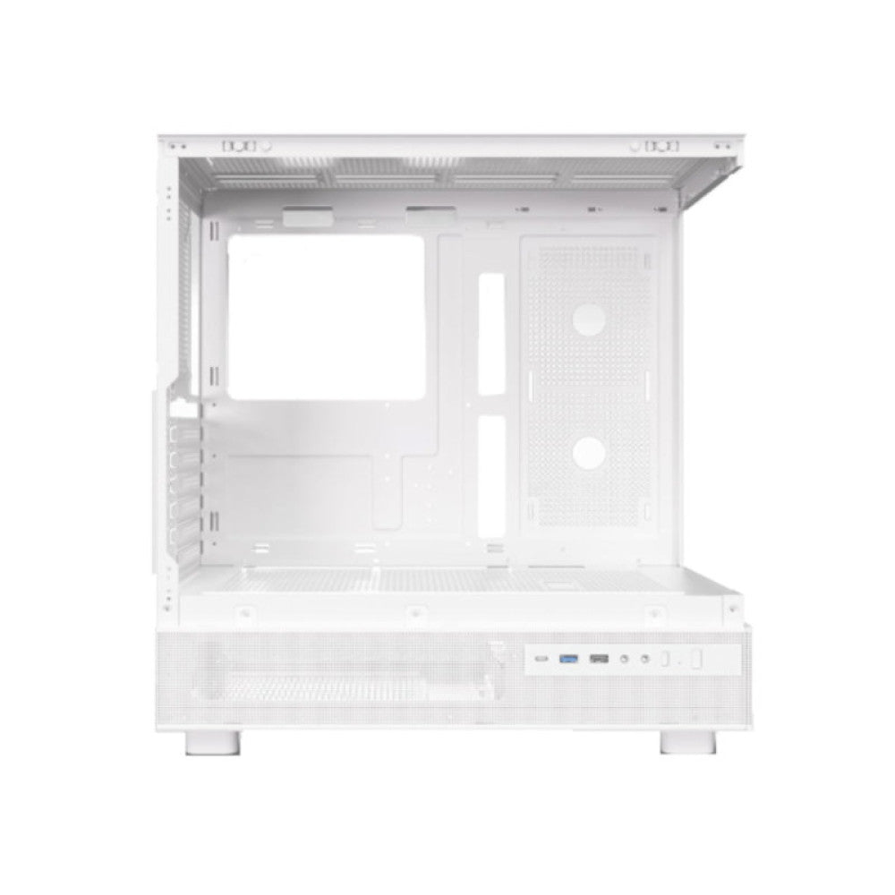 Ant Esports Crystal X6 Mid Tower Gaming Cabinet with Type-C - White