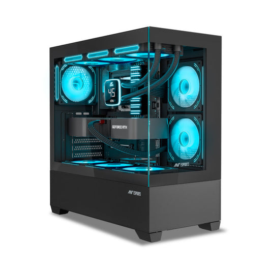 Ant Esports Crystal Z3 Mid Tower Gaming Cabinet - Black