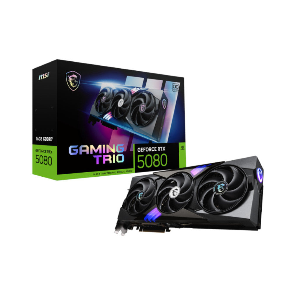 MSI RTX 5080 Gaming Trio OC 16GB GDDR7 Graphics Card