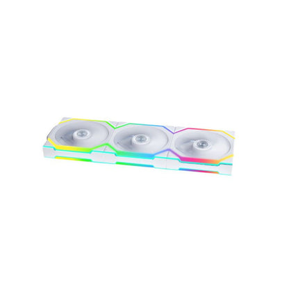 Lian Li Uni Fan SL Wireless 120 Reverse Blade 120mm Case Fan Triple Pack - White