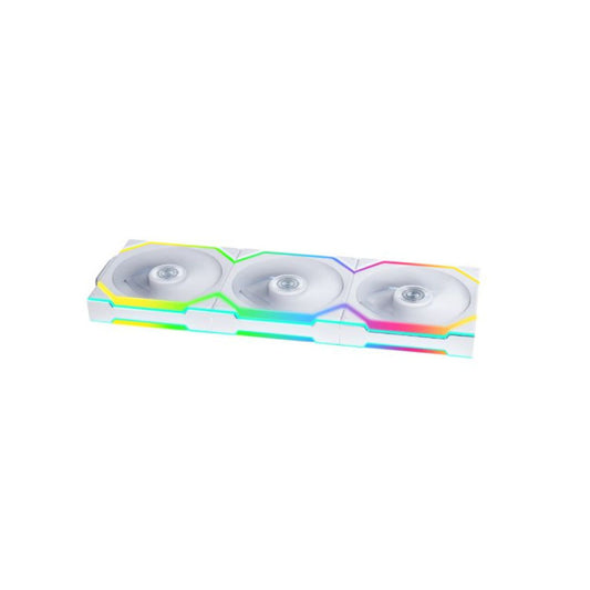 Lian Li Uni Fan SL Wireless 120 Reverse Blade 120mm Case Fan Triple Pack - White