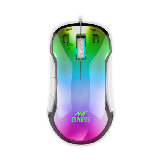 Ant Esports GM610 RGB Wired Gaming Mouse (12800 DPI, Optical Sensor) - White