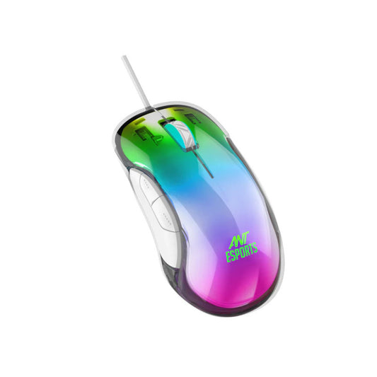 Ant Esports GM610 RGB Wired Gaming Mouse (12800 DPI, Optical Sensor) - White