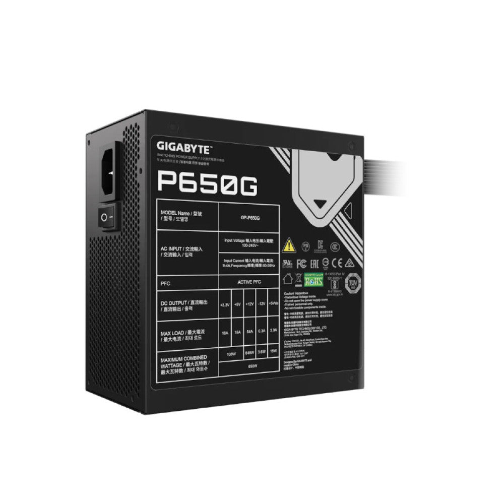 Gigabyte P650G - 650 Watt 80+ Gold Power Supply