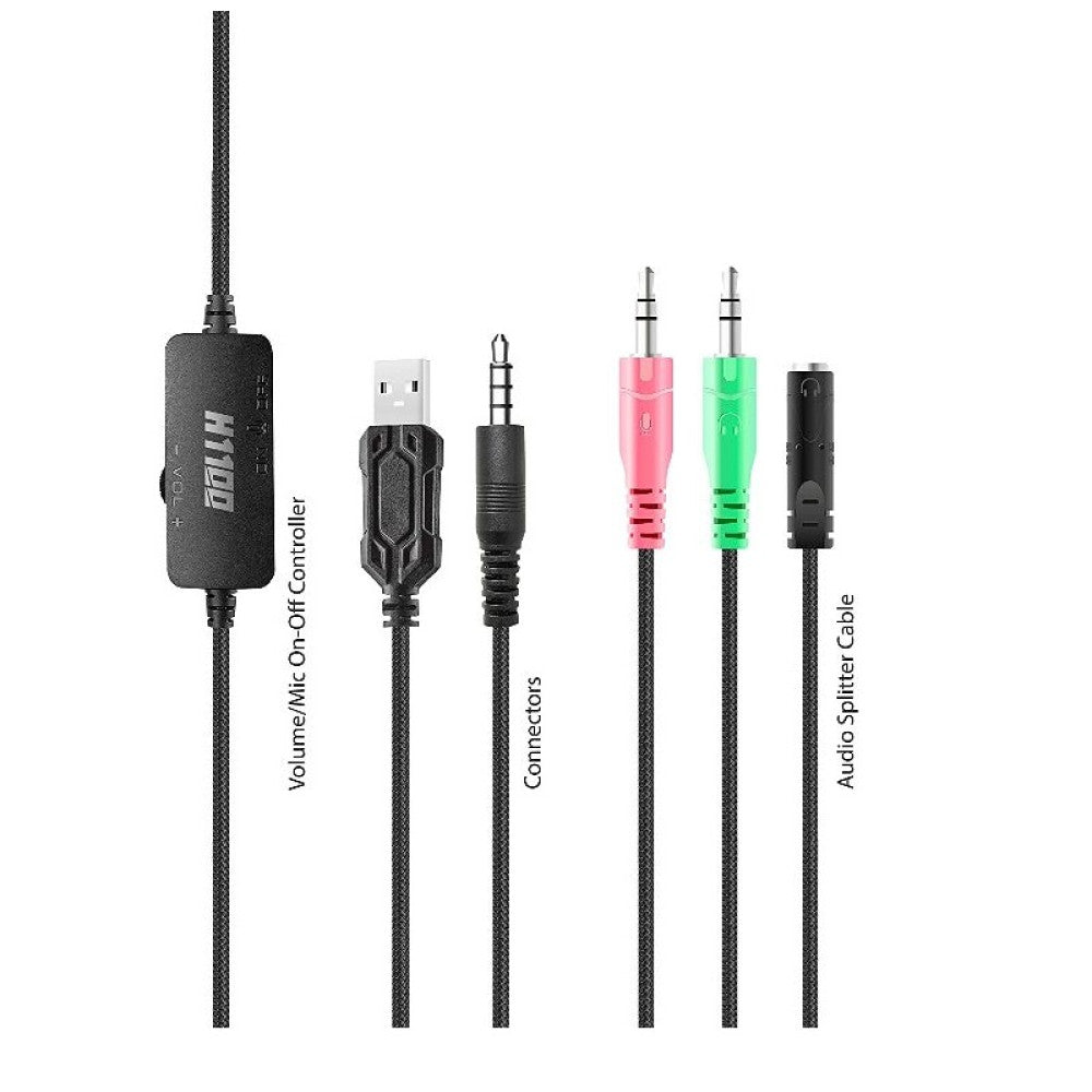 Ant Esports H1100 Pro RGB Black Wired Over-Ear Gaming Headset