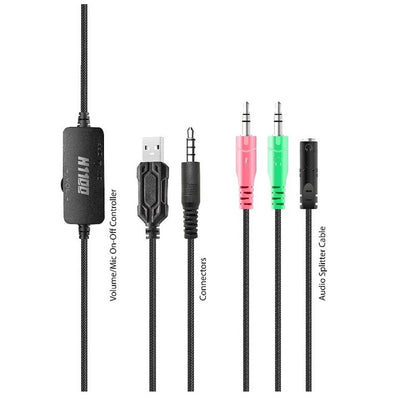 Ant Esports H1100 Pro RGB Black Wired Over-Ear Gaming Headset