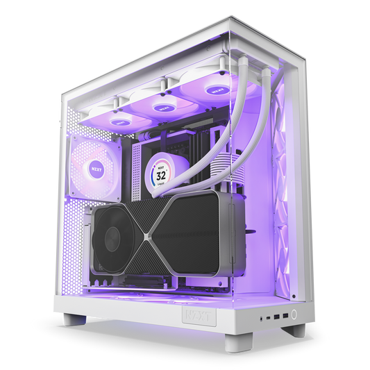 NZXT H6 Flow RGB (ATX) Mid Tower Cabinet (White)