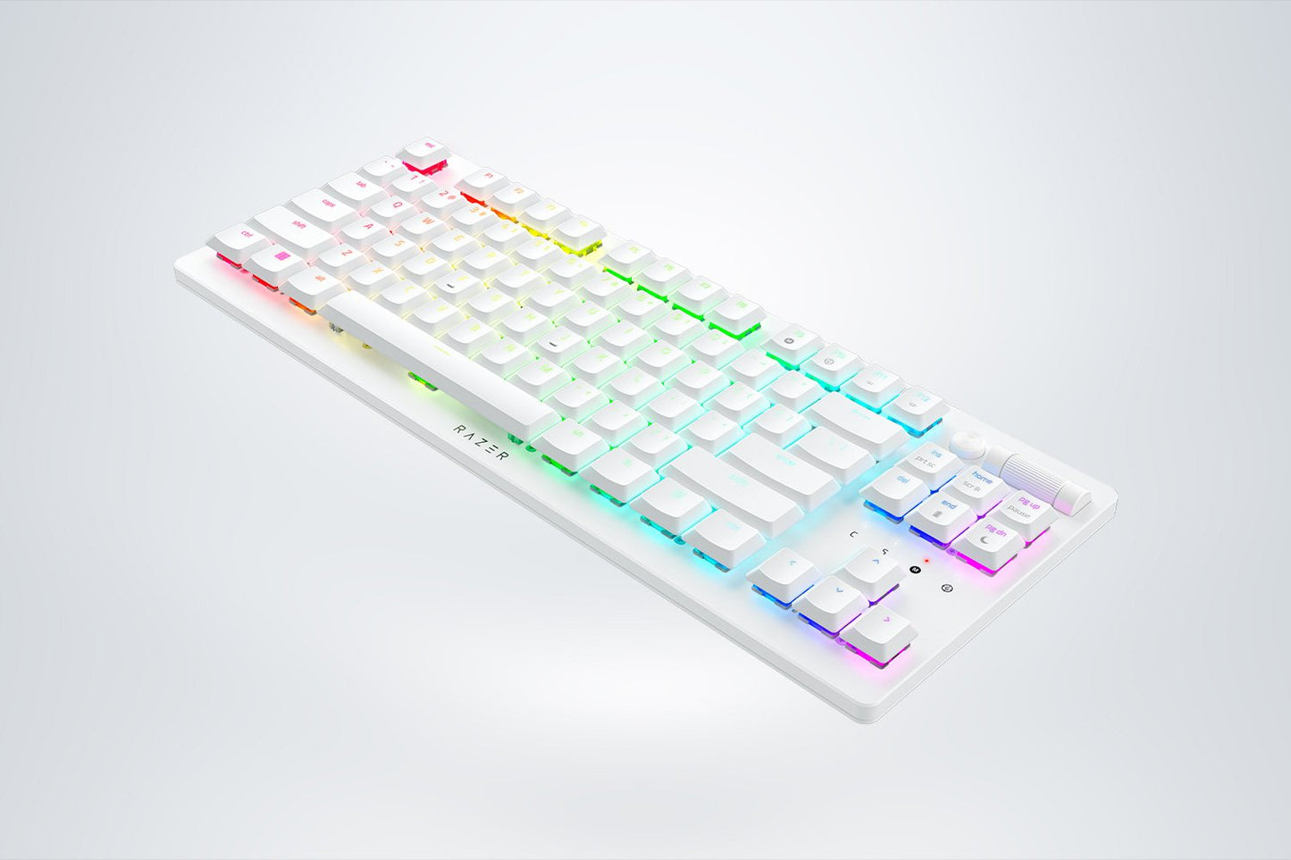 Razer DeathStalker V2 Pro Tenkeyless Wireless Gaming Keyboard Low-Profile Linear Optical Red Switches (White)