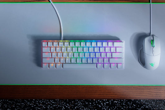 Razer Huntsman Mini Gaming Keyboard Clicky Optical Purple Switches (Mercury)