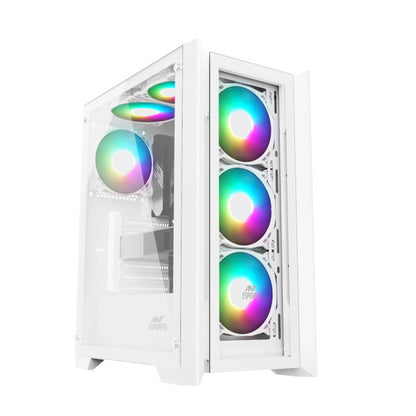Ant Esports ICE-170TG (ATX) Mid Tower Gaming Cabinet - White