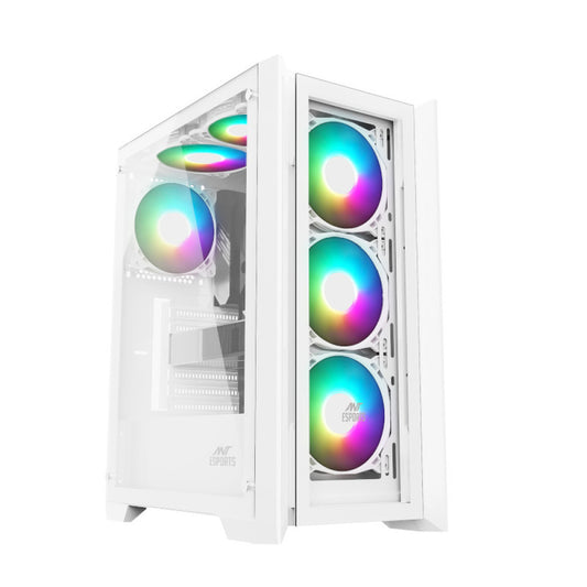 Ant Esports ICE-170TG (ATX) Mid Tower Gaming Cabinet - White