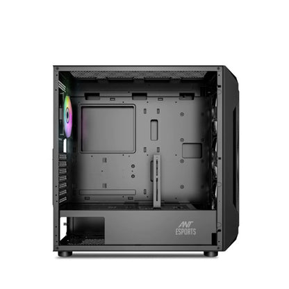 Ant Esports ICE-410TG ARGB (E-ATX) Mid Tower Gaming Cabinet - Black