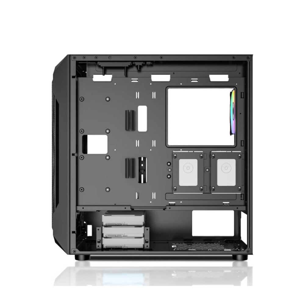 Ant Esports ICE-410TG ARGB (E-ATX) Mid Tower Gaming Cabinet - Black
