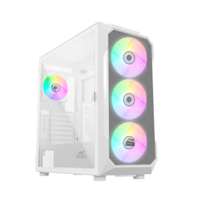 Ant Esports ICE-410TG ARGB (E-ATX) Mid Tower Gaming Cabinet - White