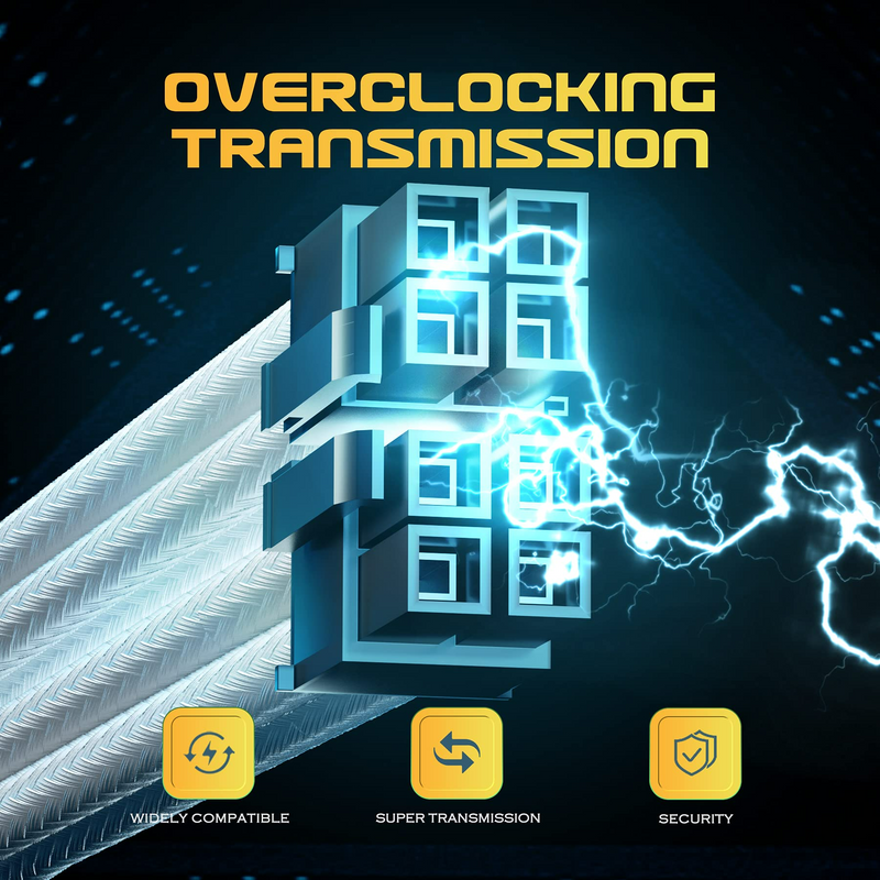 Asiahorse Customization Mod Sleeve Extension Power Supply Cable Kit 18AWG ATX/EPS/8-pin PCI-E/6-pin PCI-E (Black)