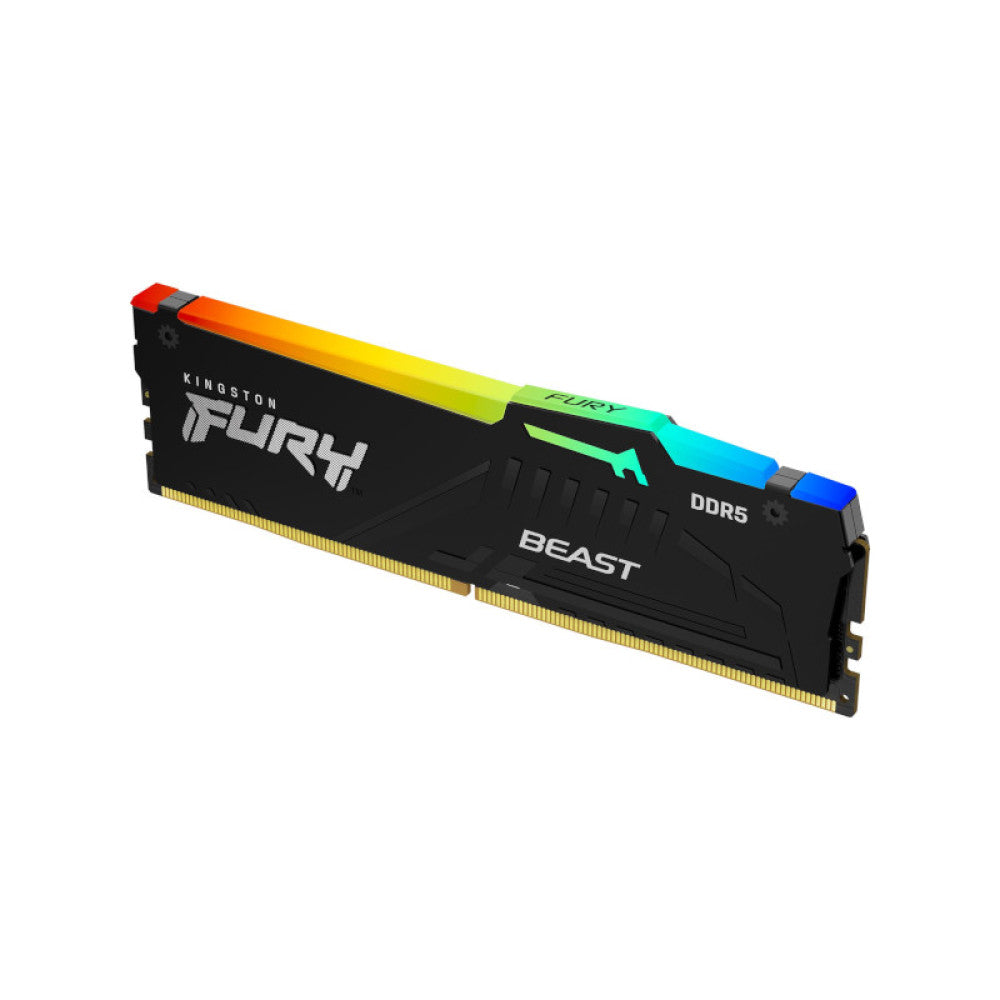 Kingston Fury Beast RGB 16GB (1x16GB) 5200MHz DDR5 CL36 RAM - Black