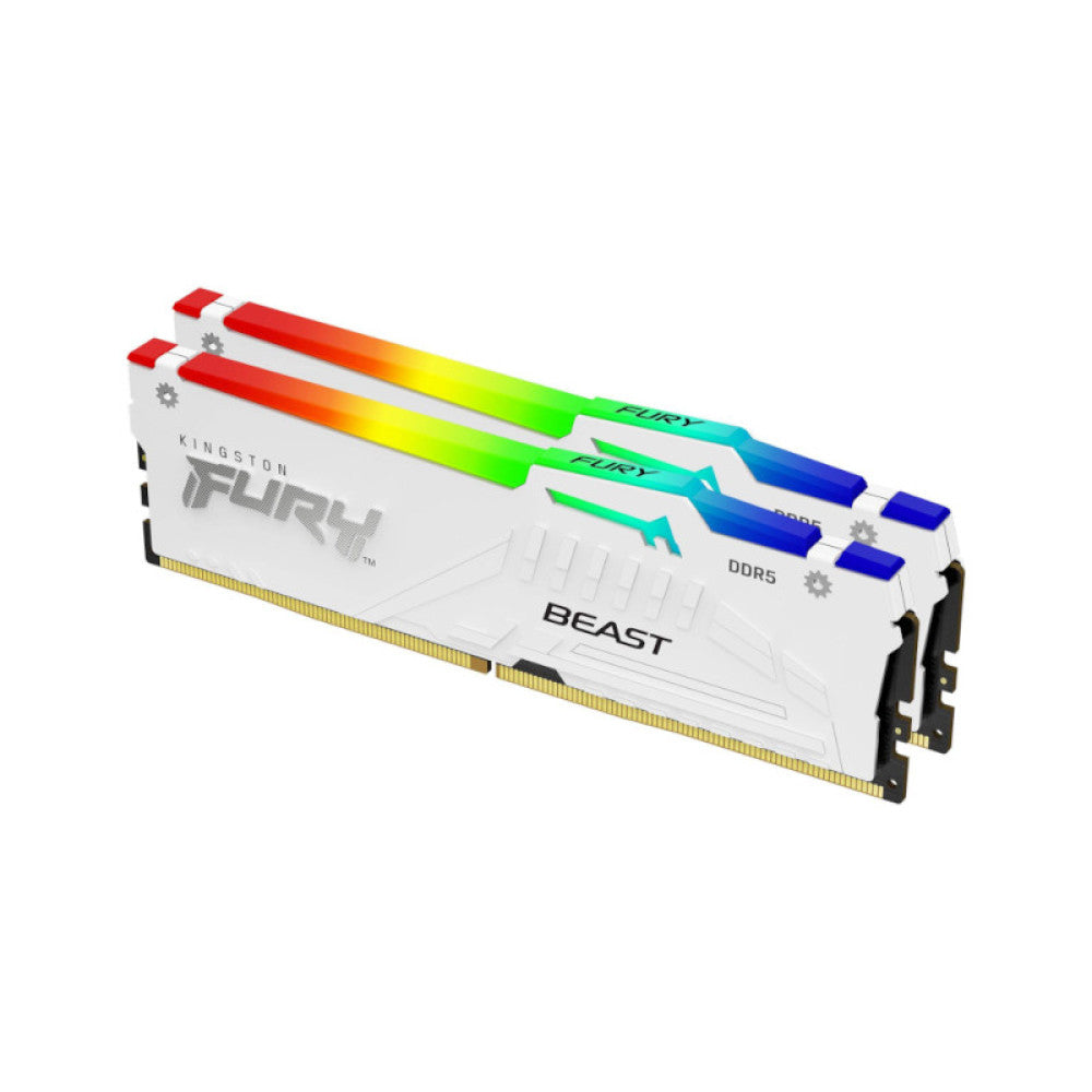 Kingston Fury Beast RGB 32GB (2x16GB) 6000MHz DDR5 CL30 RAM - White