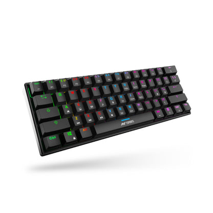 Ant Esports MK1300 Mini Wired 60% Mechanical Gaming Keyboard with Red Switches, Multicolour Backlit