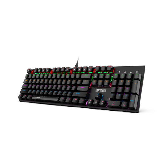 Ant Esports MK3200 V2 Wired Full Mechanical Gaming Keyboard with Red Switches, Multicolour Backlit