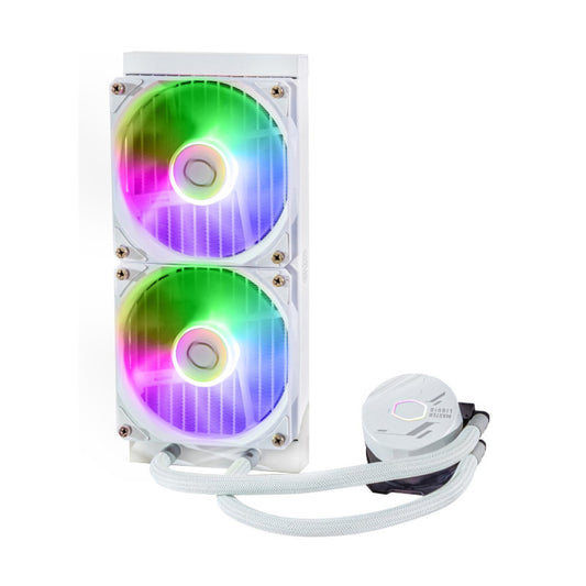 Cooler Master MasterLiquid 240L Core ARGB Liquid CPU Cooler - White