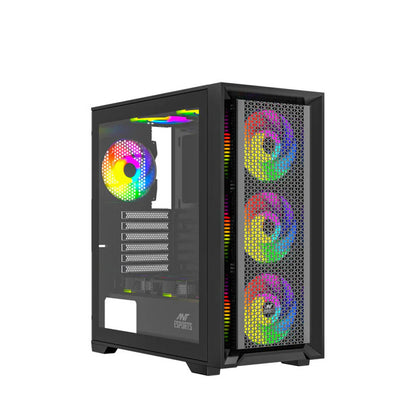 Ant Esports SX7 (ATX) Mid Tower Gaming Cabinet - Black