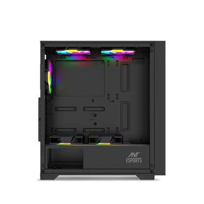 Ant Esports SX7 (ATX) Mid Tower Gaming Cabinet - Black